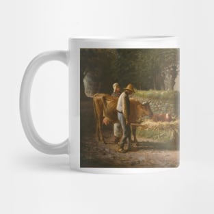 Peasants Bringing Home a Calf Born in the Fields by Jean-Francois Millet Mug